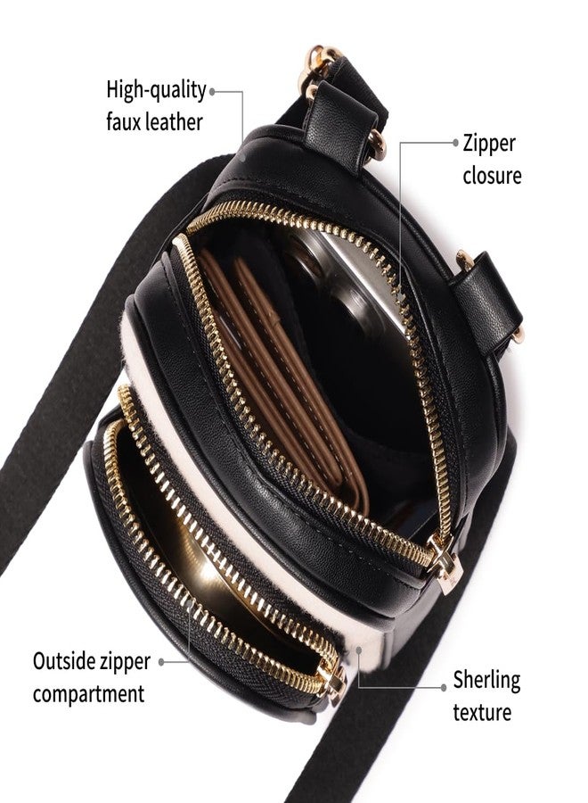 Fastrack Sherpa-Accent Colorblock Sling Bag for Women | Faux Leather Crossbody with Zipper Closure, Adjustable Strap and Gold Hardware | Compact Everyday Bag for Casual, Campus and Travel Looks - Image 3